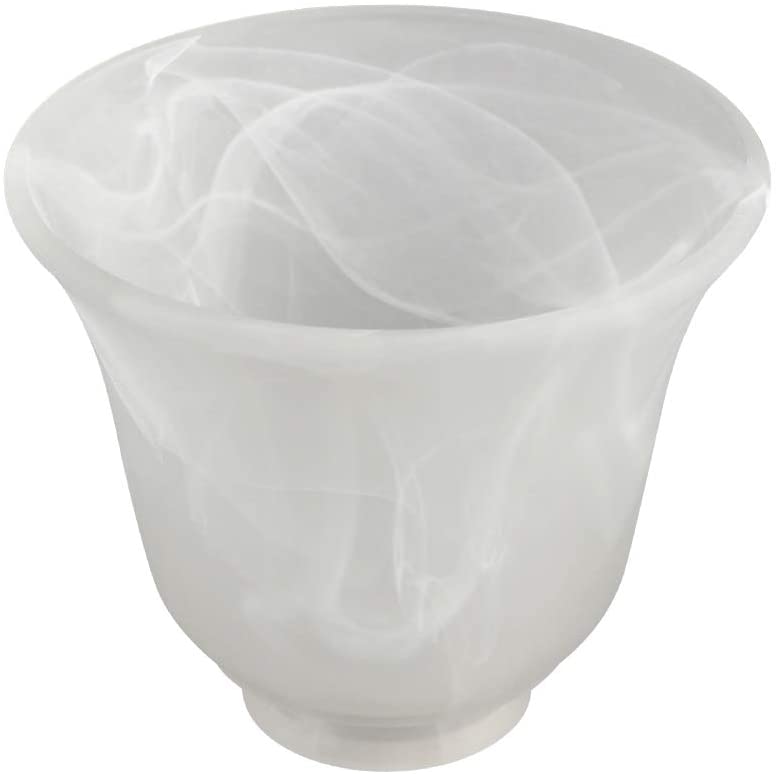 JEUNEU 3 Pack White Alabaster Glass Lampshade for Lamp Replacement