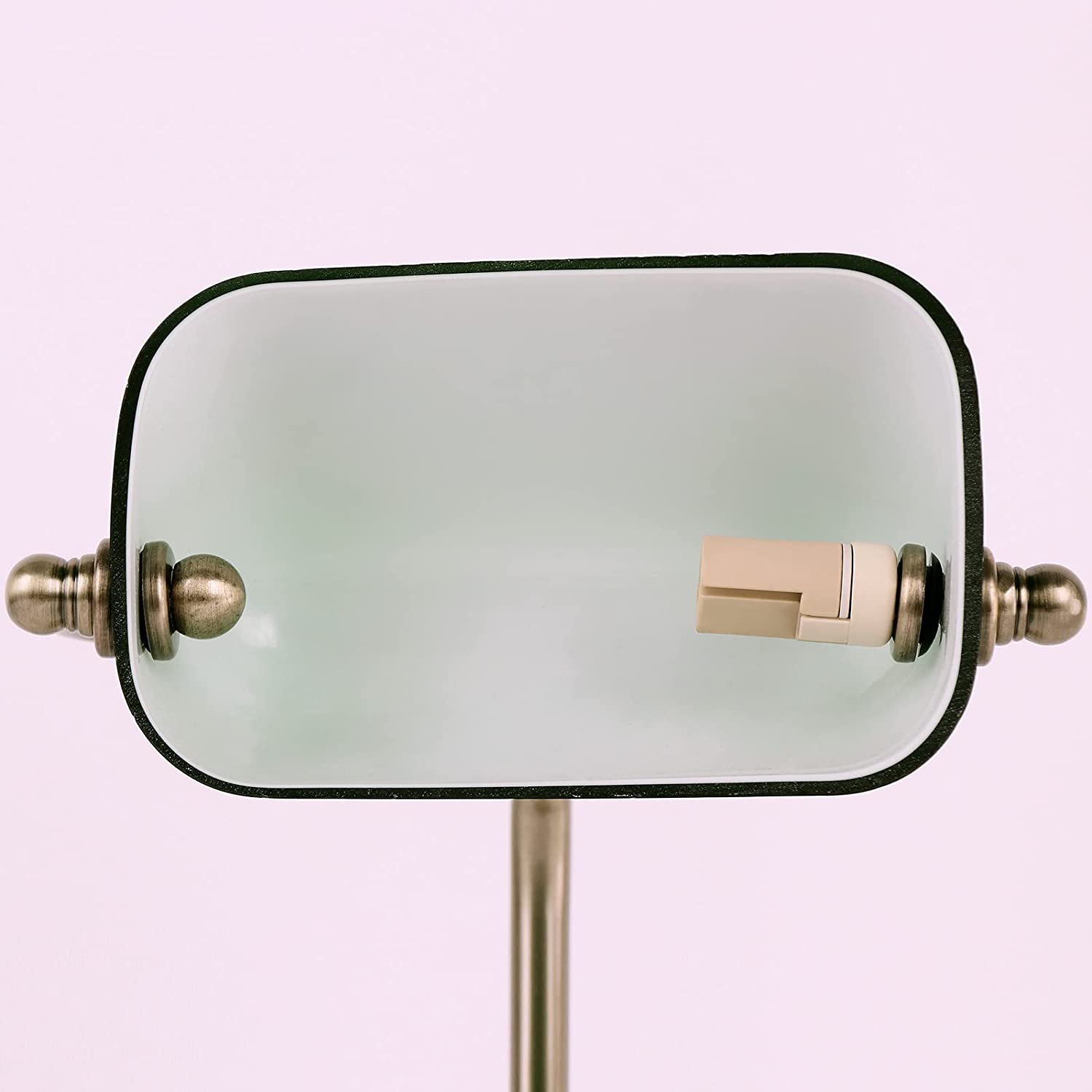 JEUNEU Green Glass Bankers Desk Lamp