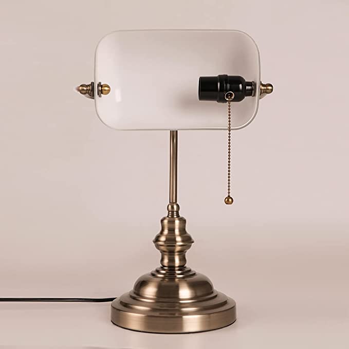 JEUNEU Retro Bronze Desk Lamp for Home Office