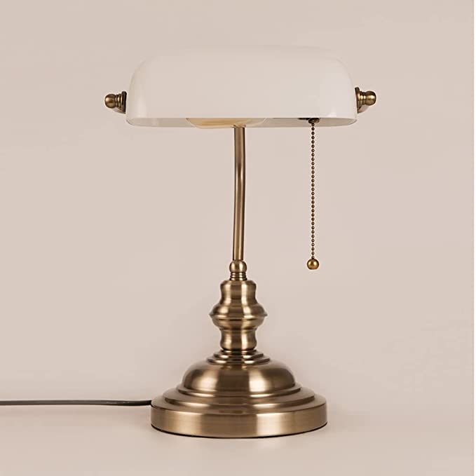 JEUNEU Retro Bronze Desk Lamp for Home Office