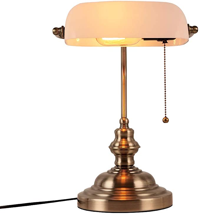 JEUNEU Retro Bronze Desk Lamp for Home Office
