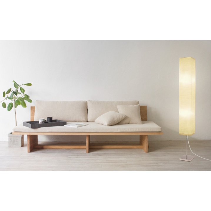 Japanese White Rice Paper Shade Floor Lamp