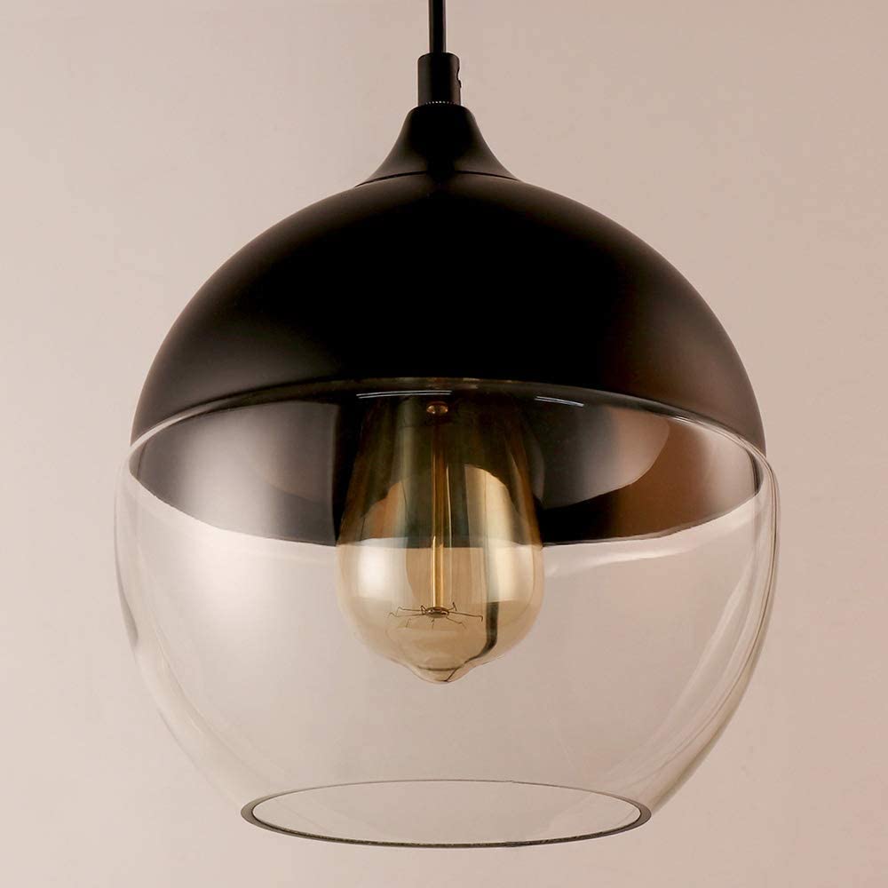 JEUNEU 3-Heads Glass Hanging Pendant Lights
