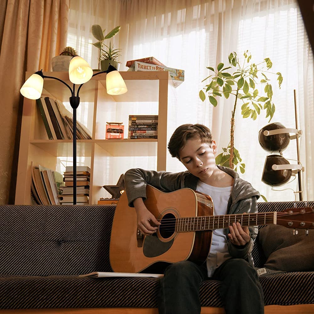 JEUNEU 3-Light Multi Head Floor Lamp,Tall Pole Standing Lamp