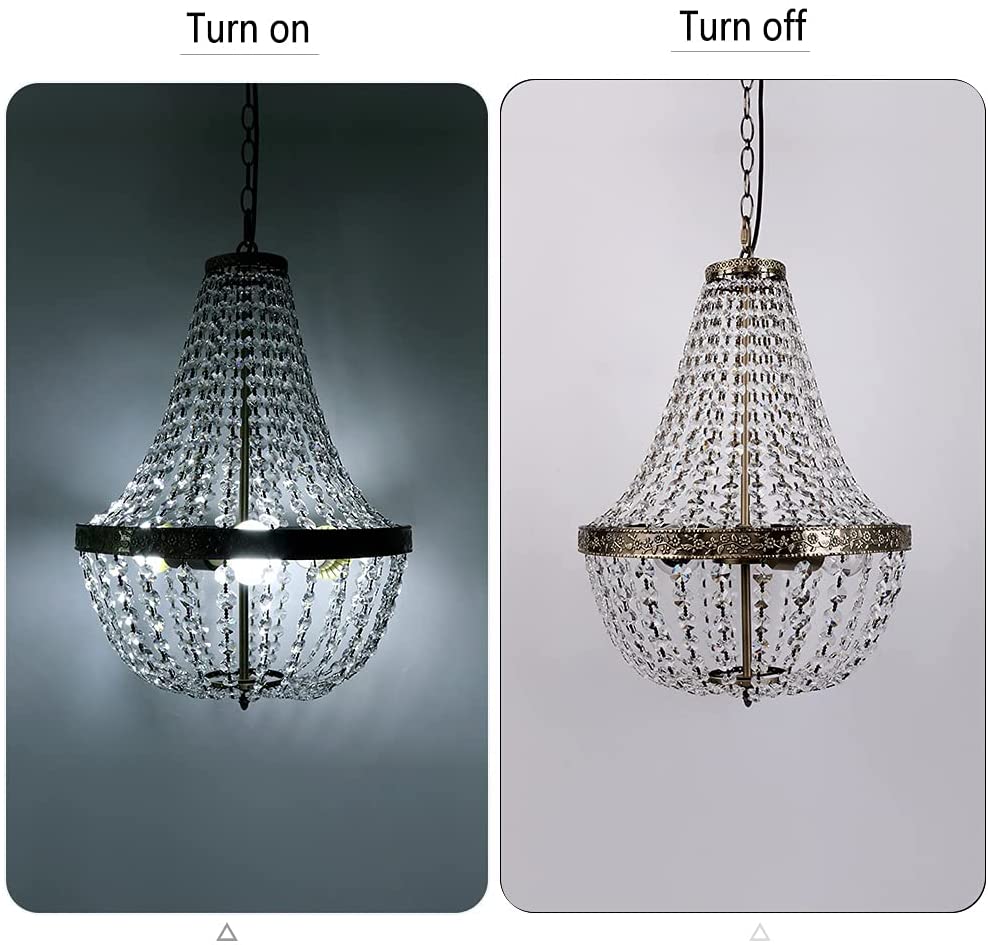JEUNEU 3 Lights Crystal Chandelier Pendant Lamp