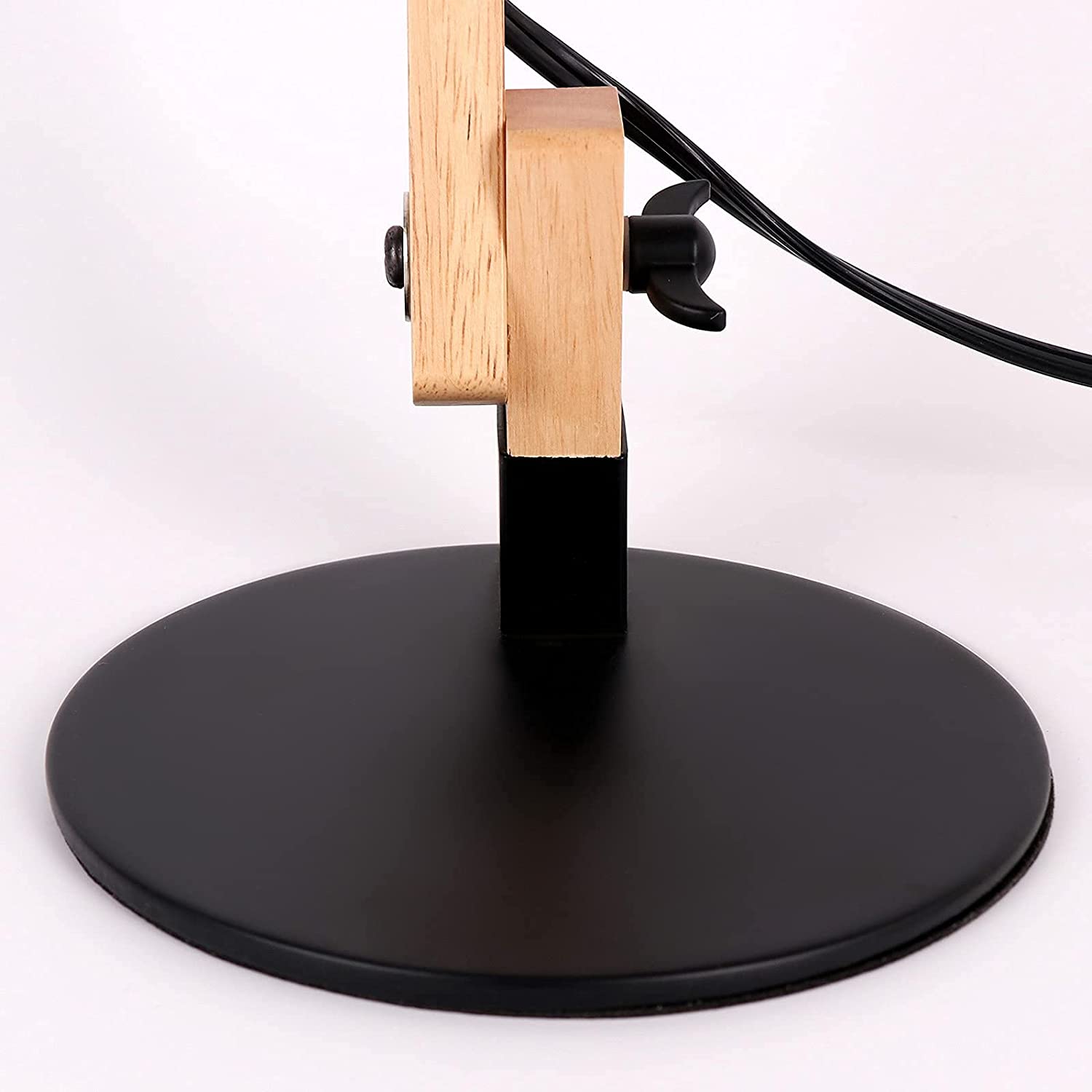 JEUNEU Adjustable Architect Wooden Desk Lamp,Swing Arm Goose Necktable Lamp