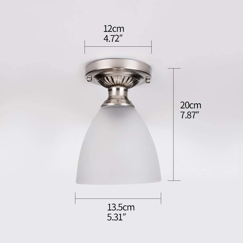JEUNEU Frosted White Glass Ceiling Light Fixture