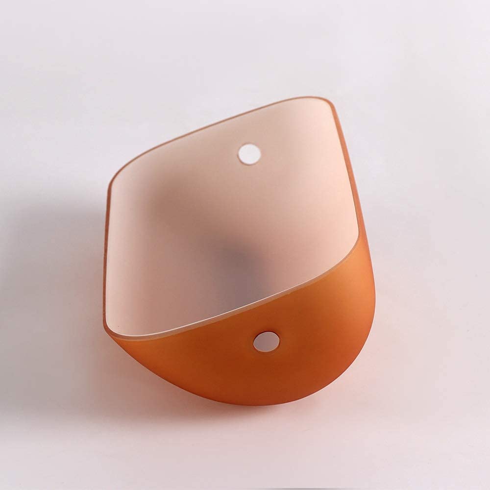 JEUNEU Matted Amber Glass Bankers Lamp Shade