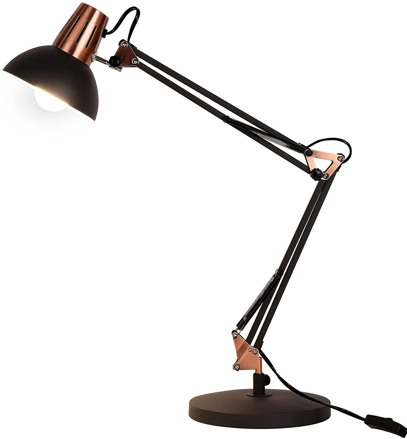 JEUNEU Metal Swing Arm Floor Lamp-Adjustable Architect Reading Lamp