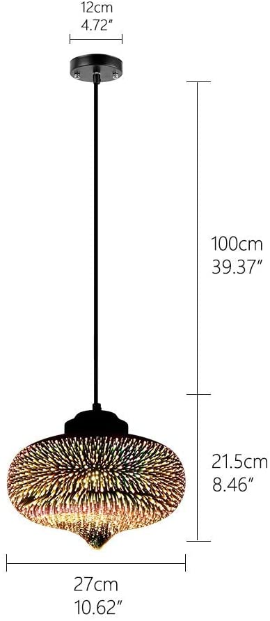 JEUNEU Modern 3D Colorful Glass Pendant Light Firework Lamp