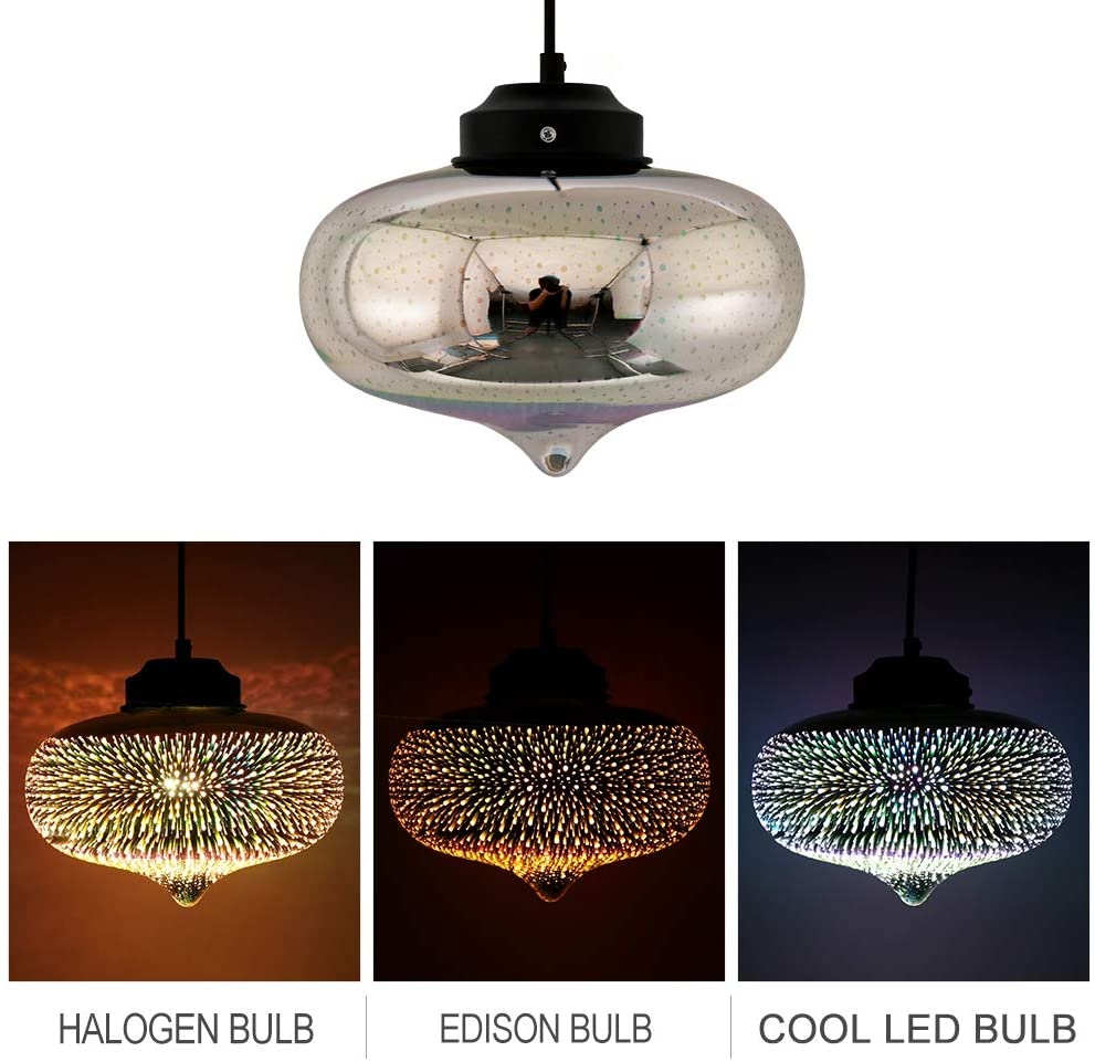JEUNEU Modern 3D Colorful Glass Pendant Light Firework Lamp
