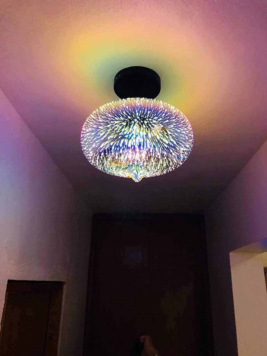 JEUNEU Modern 3D Colorful Glass Pendant Light Firework Lamp