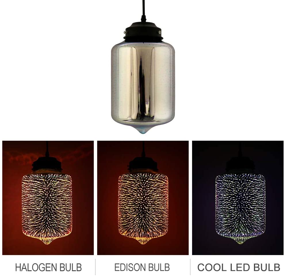 JEUNEU Modern 3D Colourful Glass Pendant Lamp