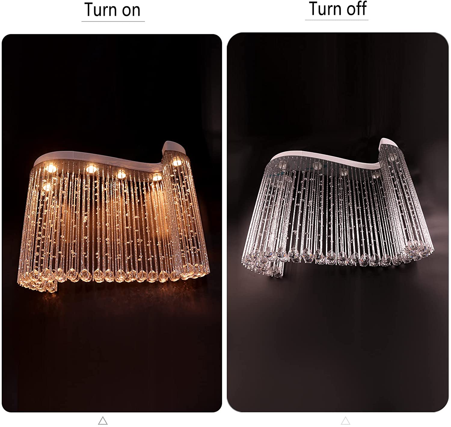 JEUNEU Modern Royal Crystal Chandelier Raindrop Ceiling Pendant Lamps