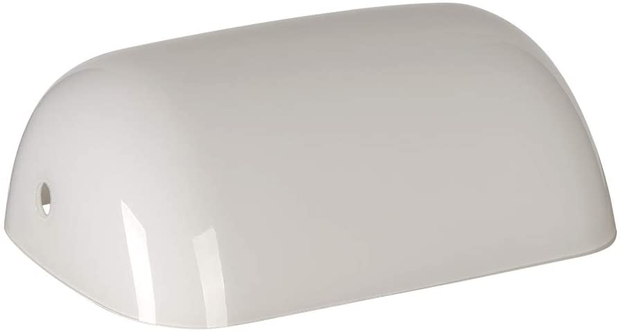 JEUNEU White Glass Lampshade Replacement For Banker Desk Lamp
